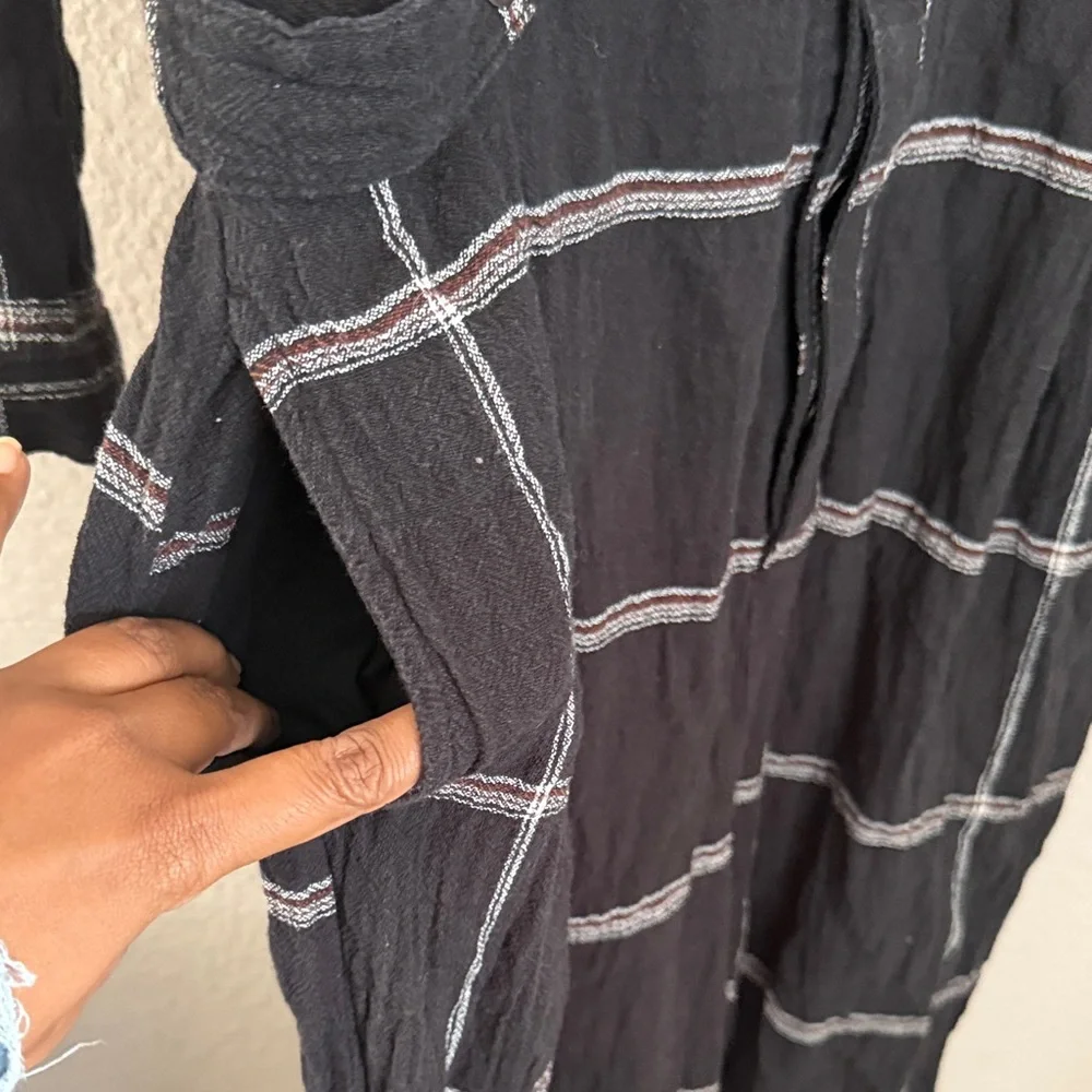 Free people keep it in checkered Sz large L jumpsuit with pockets as seen on TV - Picture 9 of 16